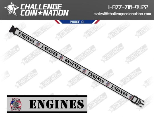Custom reflective belt example — squadron patch design